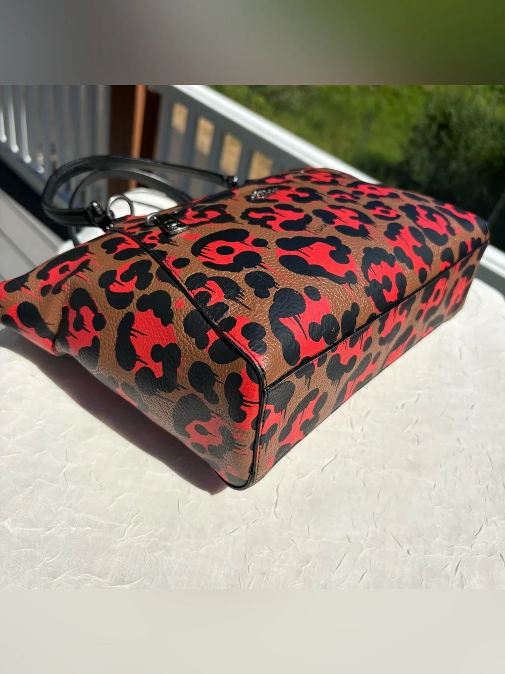 COACH X Baseman Limited Edition Satchel With Wild Beast Ocelot Print 36451